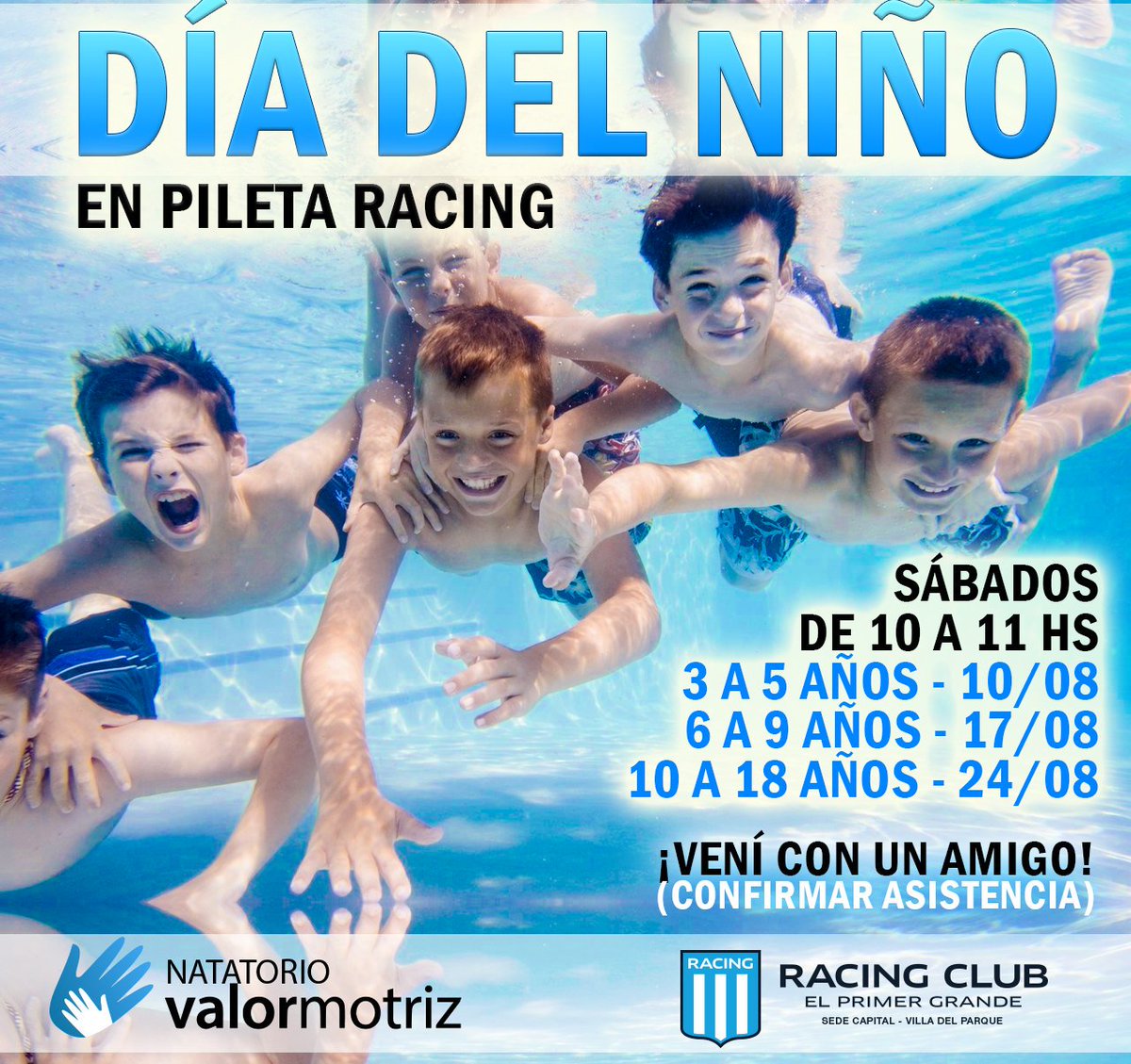 ValorMotrizPile's tweet photo. ¡Atención! ¡En agosto queremos festejar el DÍA DEL NIÑO con unas clases súper especiales! Cualquier duda consultanos. ¡Te esperamos!
#DiaDelNiño #DiaDelNino https://t.co/pz45SIncQY