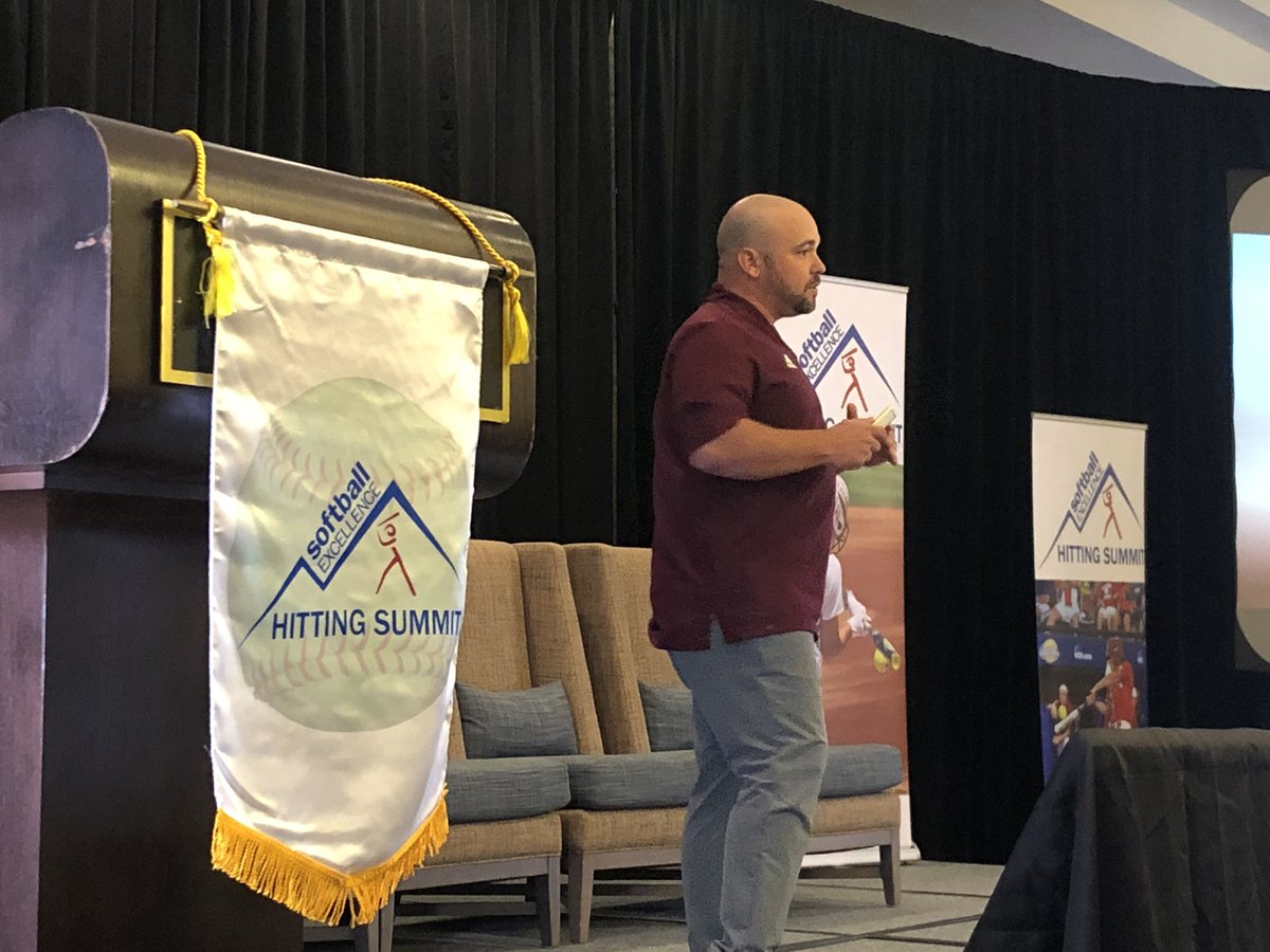 softballexcel's tweet photo. @Coach_SniderSB of @aggiesoftball presents “Training to Attack Pitchers” #hittingsummit #softballexcellence #aggiesoftball #ncaa #fastpitch #aggies #fastpitch https://t.co/bQfIVo6H55