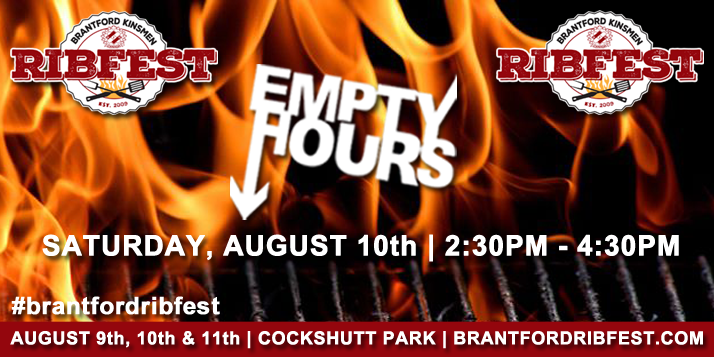brantfordribfes's tweet photo. Join us this Saturday at #BrantfordRibfest in Cockshutt Park for the Empty Hours, starting at 2pm. Please RT. #brantford #brantfordkinsmen #supportlocalevent https://t.co/e8fml7z76G