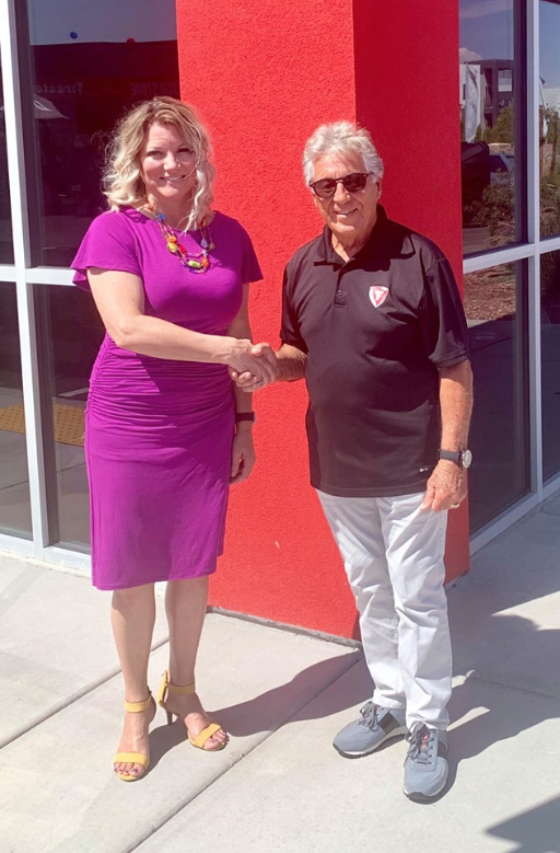 MRomeroNV's tweet photo. It was my pleasure to meet Mario Andretti at the Tire Works grand opening today. #CityofHenderson #TireWorks #NewBusiness https://t.co/l2drMDEpuC