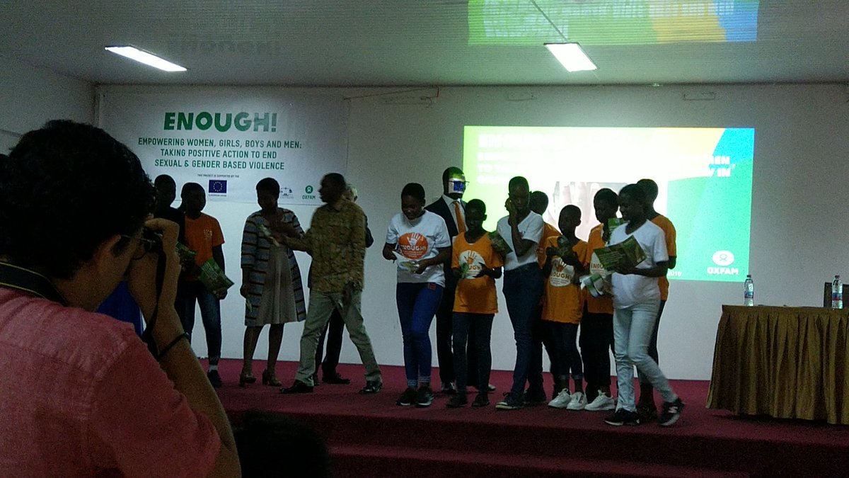 AchieversGhana's tweet photo. Achievers Ghana at the launch of 'Enough' Project which seeks to empower women, girls, boys and men to take positive action to end Sexual and Gender Based Violence. 

#achieversghana
#globalfundforchildren
#enoughproject
#oxfam
#wildaf https://t.co/f2S2g4iWGJ