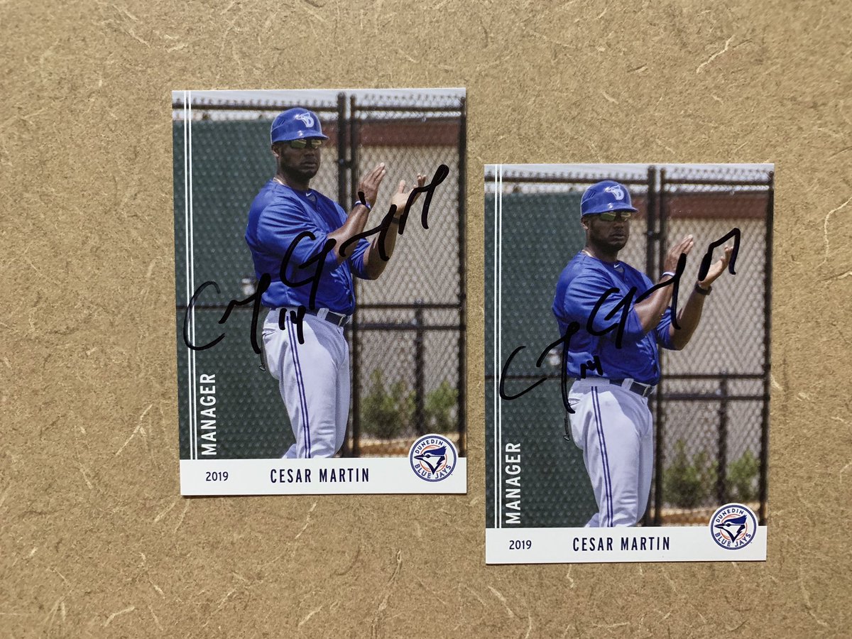 memorabiliaddy's tweet photo. #CesarMartin #baseball @FloridaStateLg @MiLB @DunedinBlueJays @MLB @BlueJays #TTM #Autograph #Autographs #Autographed #AutographCollector #AutographCollection #Memorabilia #ClassAct #GreatGuy #ThankYou #TTMSuccess #TTMAutograph https://t.co/PmllJ1EauU
