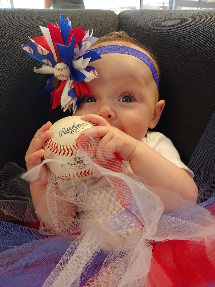 thekropps's tweet photo. Hey @Rangers tell #AdrianSampson thank you for us! 🥰 #TexasGirlAtHeart #FirstRangersGame #ProgressiveField #RangersVSIndians #TexasRangers https://t.co/OEmCnC5WEj