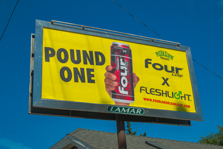 dashtwo's tweet photo. @pizzaslime presents: the all-in-one, do it yourself @fourloko x @fleshlight - pound one today! 🍕😏 #fourloko #4loko #pizzaslime #outdoor #ooh #marketing #losangeles #la #Advertising https://t.co/YzyWgsl2Iz