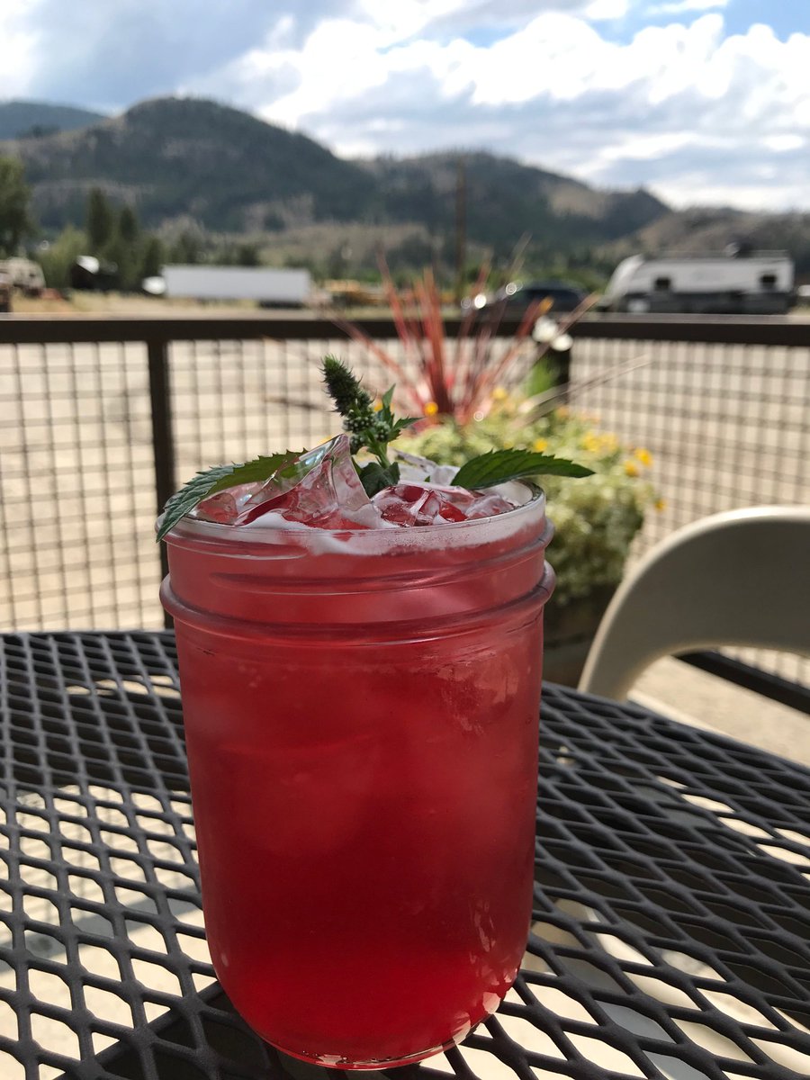 Need an afternoon pick-me-up? 
Meet the Day Brightener: Blueberry Rooibos  Hibiscus iced tea and lemonade- shaken  and served with a sprig of fresh mint. It is the perfect thing for a hot one like today.