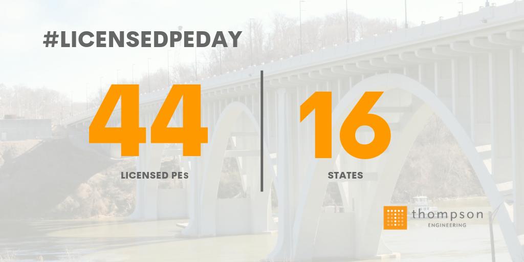 Today is #LicensedPEDay so we're celebrating the professionals who work to make communities safer through the #engineering practice. Thanks to all PEs!