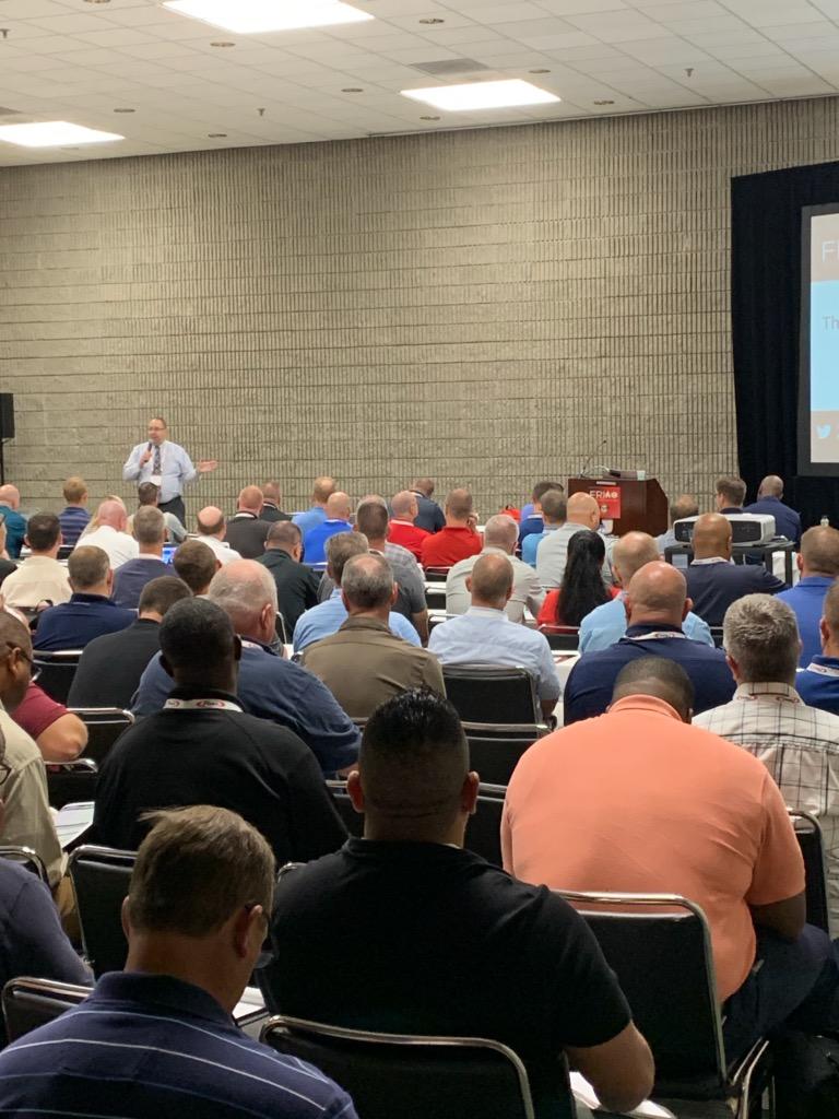 scolemanjr's tweet photo. Great day @FireRescueIntl. Presented this morning to about 200 colleagues and then sat in on some inspiring presentations. #FRI2019 #leadership #LeadershipMatters #internalcustomers #customerservice https://t.co/tdH1CHrHg3