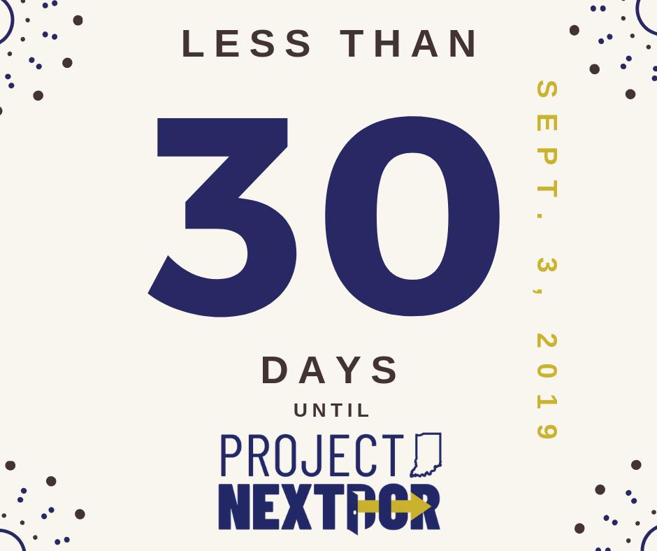 INRevenue's tweet photo. Less than 30 days before #INDOR launches a once-in-a-generation project to modernize Indianaโs tax system. Before the first Rollout on Sept, 3, 2019, #INDOR will be sending weekly updates to Hoosiers about #ProjectNextDOR. For more information, visit https://t.co/ncDEAfGW6h. https://t.co/v9r4QK230W