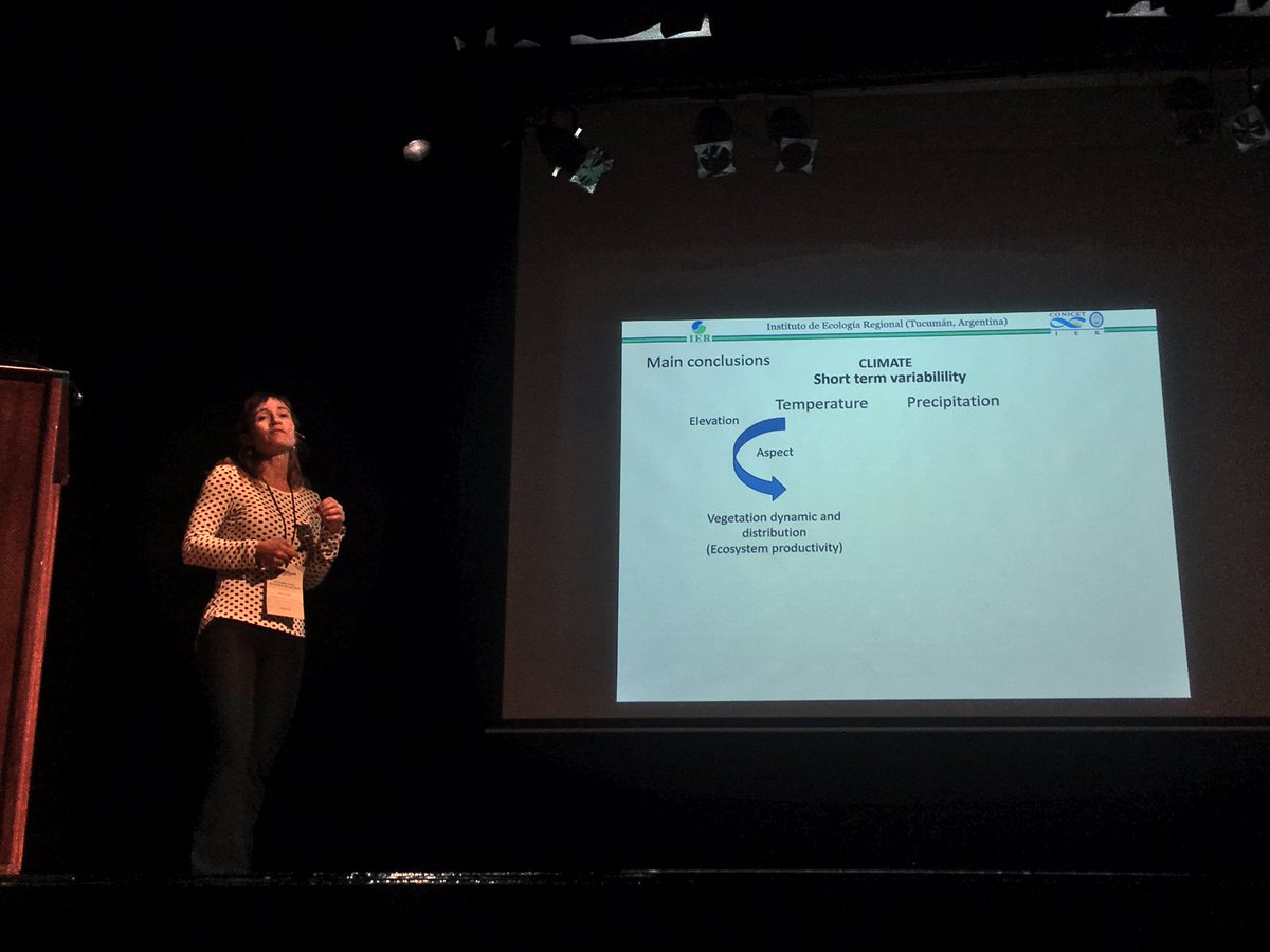 prisci_muriel's tweet photo. Julieta Carrilla presenting the results of 11 years of #vegetationmonitoring at #Gloria site #CumbresCalchaquies in #Argentina https://t.co/kWej0M5l5a
