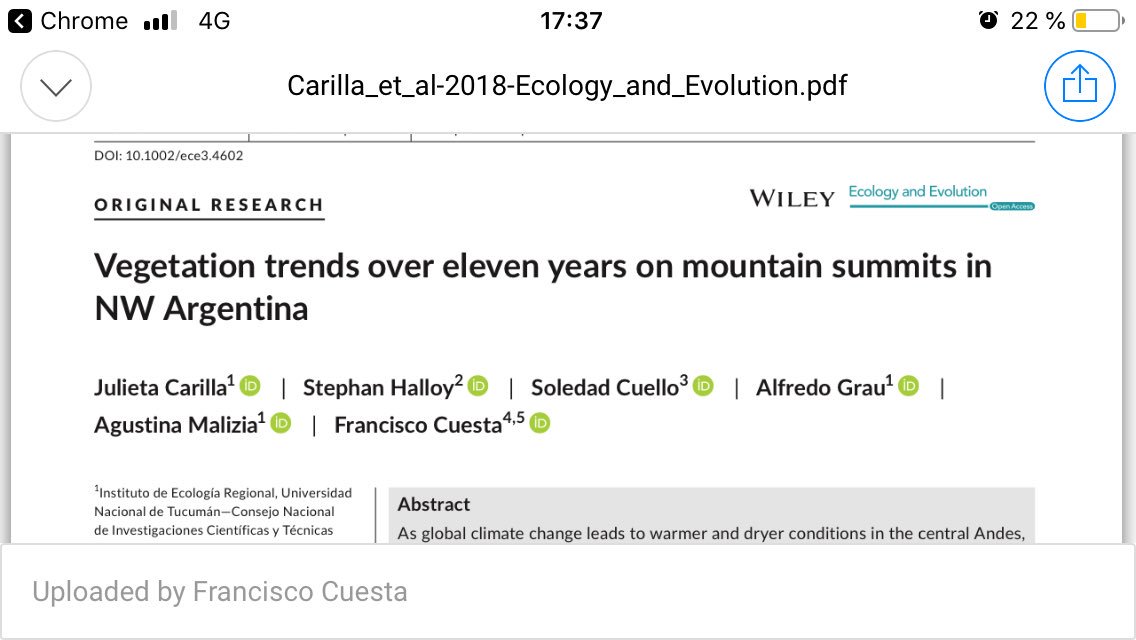 prisci_muriel's tweet photo. Julieta Carrilla presenting the results of 11 years of #vegetationmonitoring at #Gloria site #CumbresCalchaquies in #Argentina https://t.co/kWej0M5l5a
