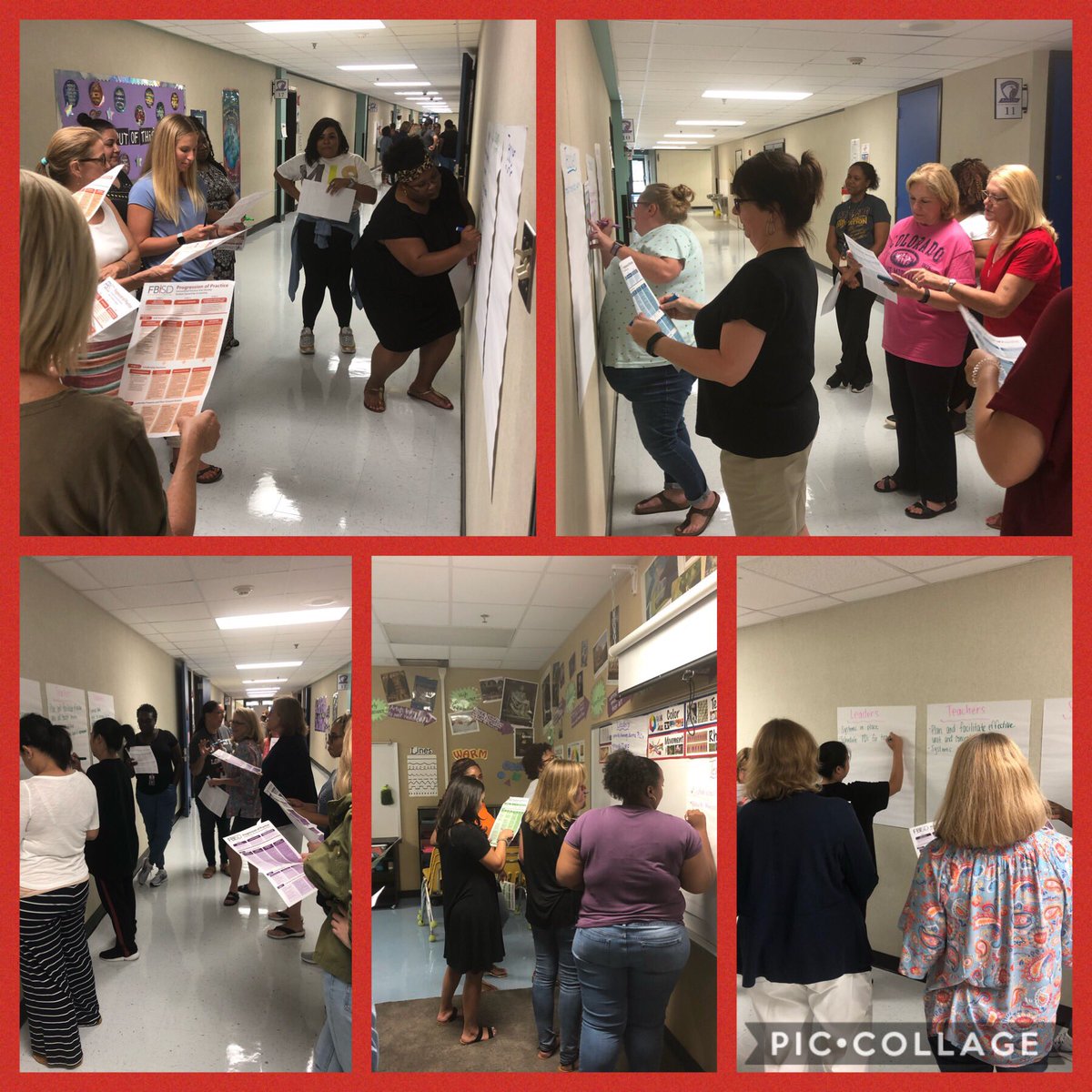 CBE_Eagles's tweet photo. Teachers engaged in unpacking the Progressions of Practice. Great learning for our teachers. #LearningTodayLeadingTomorrow #CBELearns https://t.co/7PmW4ZG5K0