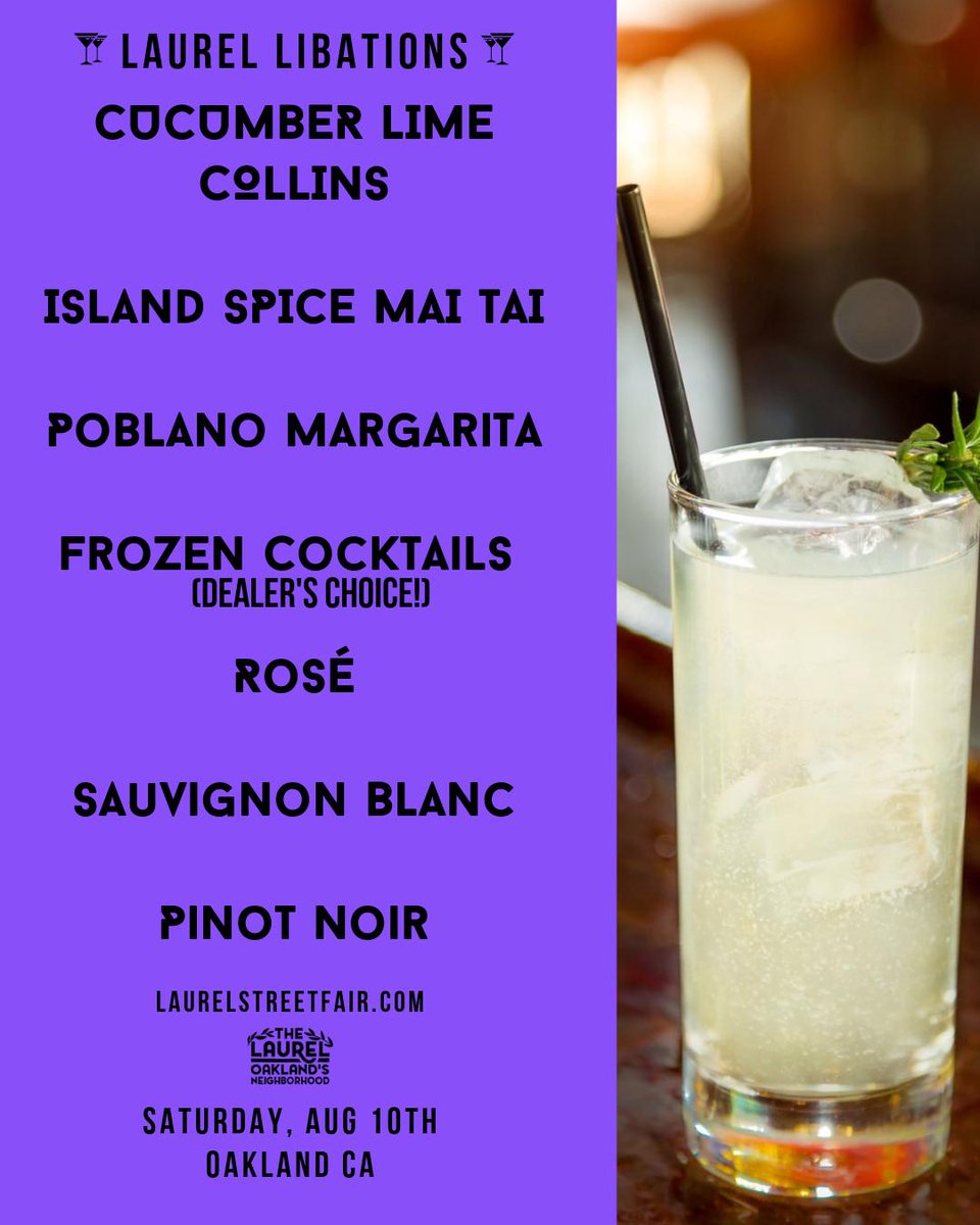 LaurelStFair's tweet photo. Bottom's Up! Not a fan of craft beer? Look at what else can fill your glass at this Saturday's Laurel StreetFair World Music Festival! 

Special thanks to our friends at Craft Bar for curating this perfect-for-summer menu! https://t.co/iDUKWUfDsM