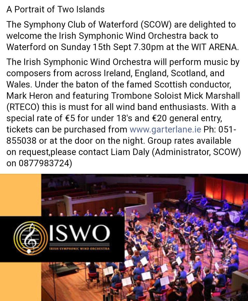 Our next event is coming up on Sunday September 15th, tickets from <a href="/garterlane/">Garter Lane Arts Centre</a> #Waterford #lovemusic