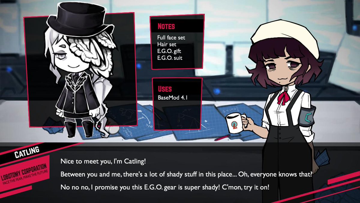 Catling Solemn Undertaker E G O And Cosmetic Set Is Now Live And Ready For Use In Game It S Time To Be Stylish Lobotomy Corporation 로보토미 코퍼레이션 T Co 1123w9xy1x