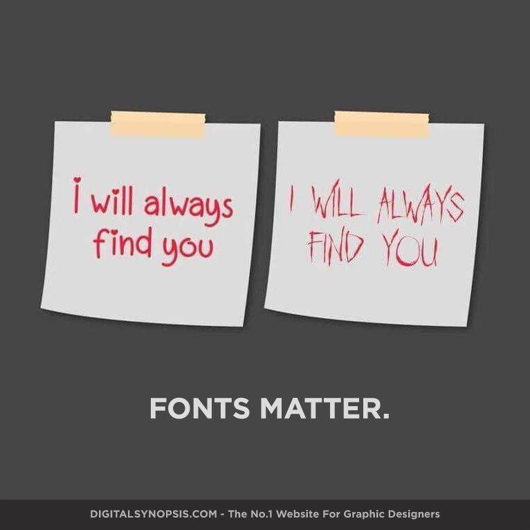 Fonts really do matter. #DesignHumor