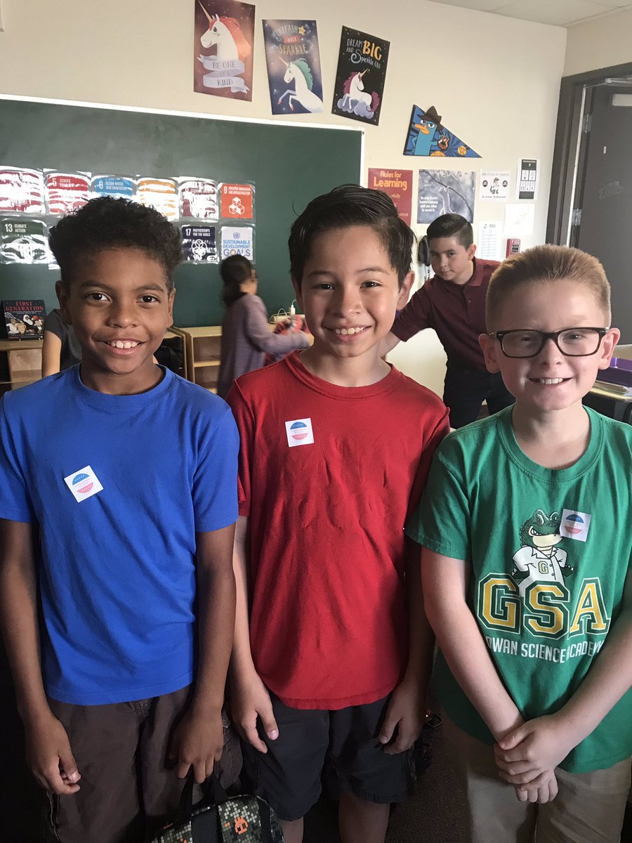 GsaAction's tweet photo. Today was the first day of voter registration @GowanGators 1-6 grades must be registered voters in order to vote for our officers! https://t.co/x2Po4QNBg5