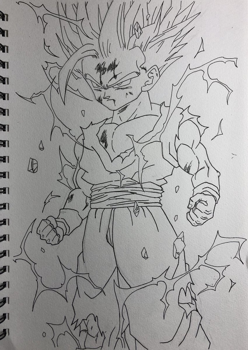 スーパーサイヤ人2 孫悟飯 過去絵です今年のGWの時の