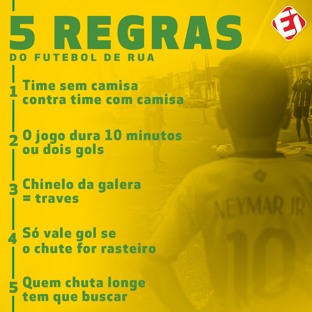 REGRAS BÁSICAS DO FUTEBOL DE RUA > TODO MUNDO TEM QUE JOGAR