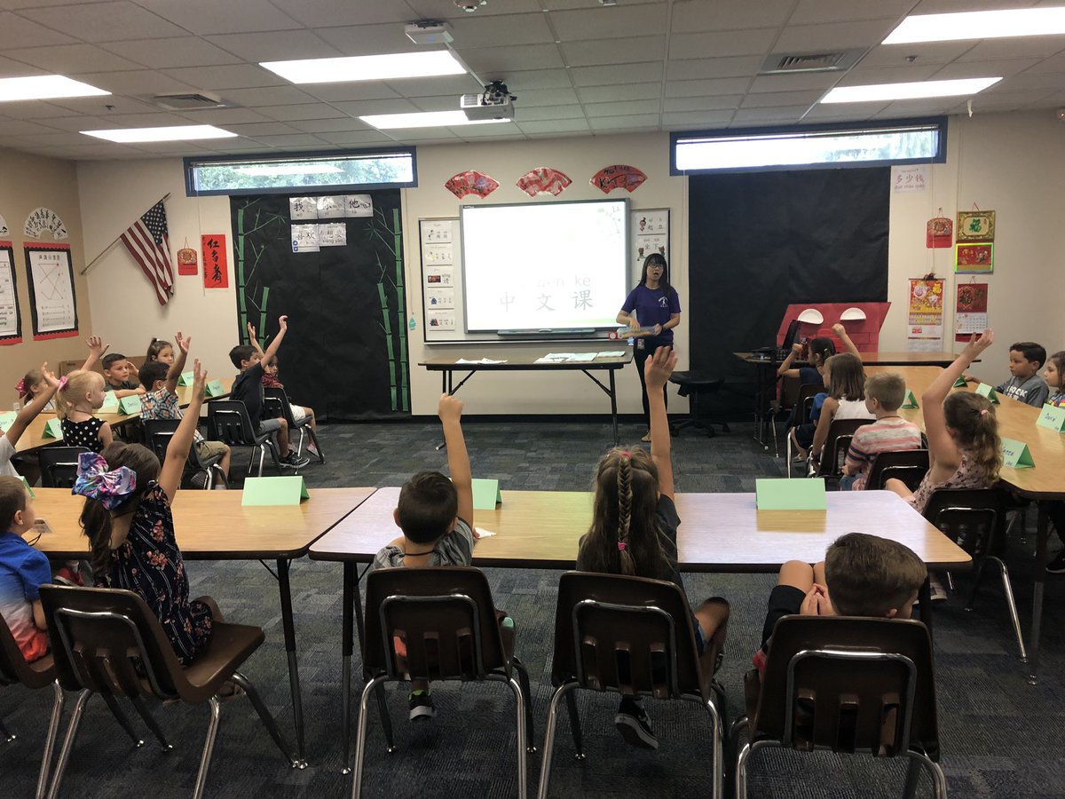 mmeloveland's tweet photo. The DVUSD Mandarin program had a world-class first day!  Welcome students and great job everyone! @DVUSD https://t.co/dR3nJEVQV0