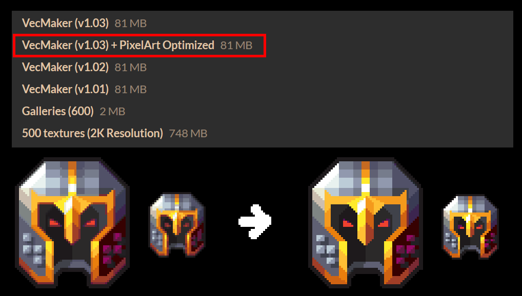 DavitMasia's tweet photo. If you gonna work in #VecMaker with pixel conversion in mind use the PixelArt Optimized one for best results !!
โถ๏ธ https://t.co/YfFu1uVxPP https://t.co/BVnaTXfWk2