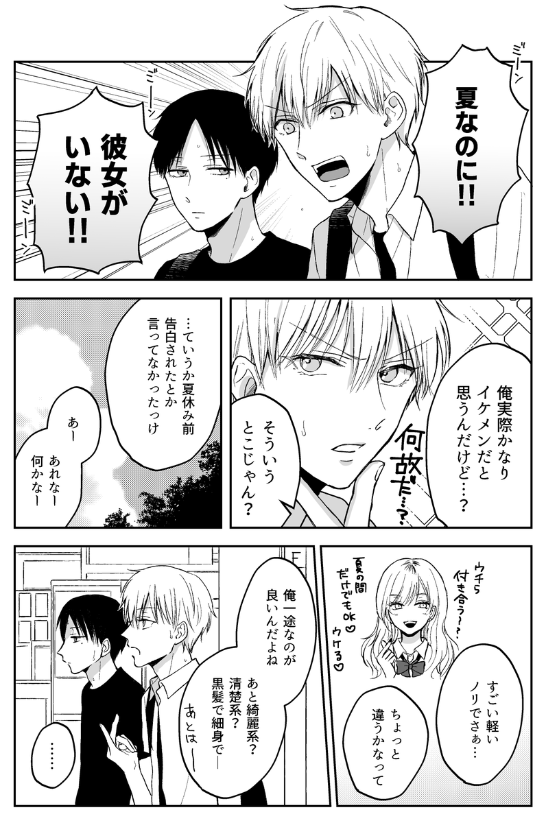 【創作BL】暑さで口がすべってもボーイズラブが始まらない話 