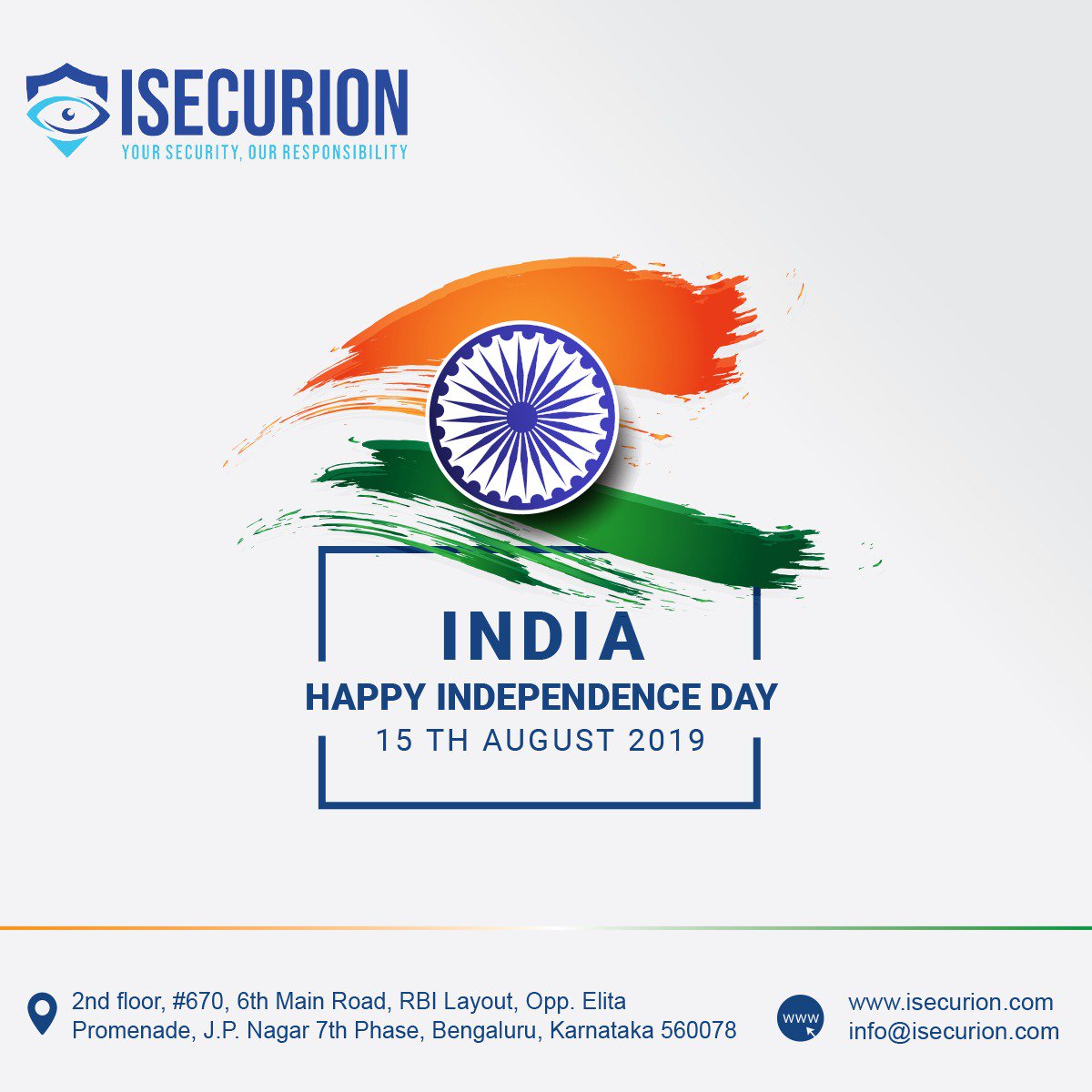 ISECURION Wishes #HappyIndependenceDay2019 #happyindependenceday