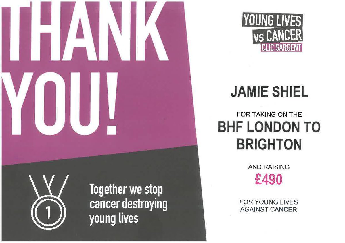 Custom_Pharma's tweet photo. Congratulations as well to our very own Jamie Shiel for also raising money for @CLIC_Sargent, a whopping £490! Such a great cause very close to us here at @Custom_Pharma

#CustomCan #younglivesvscancer #cancercosts https://t.co/lsg2sUDADx