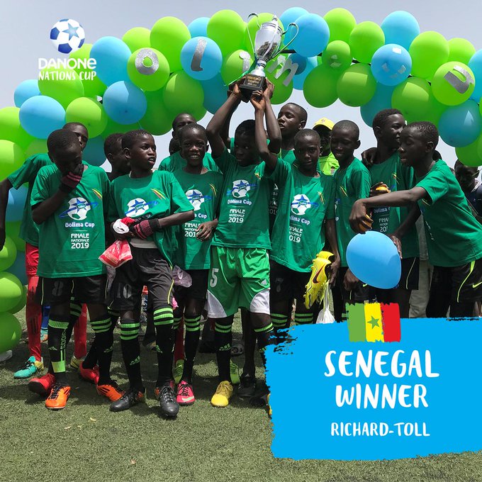 Senegal will be represented by the Richard-Toll team! Congrats to you, it's well deserved 🇸🇳💯 Are you ready for the World final on October 12th in Barcelona ?
#DNC2019 #PlayFootballChangeTheGame #RoadToBarcelona #Danone #OnePlanetOneHealth https://t.co/en72ziuGoC