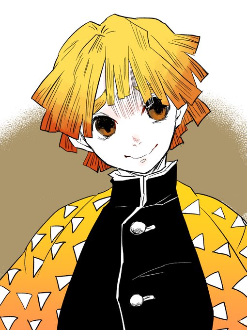 黒住さんがTwitterに投稿した我妻善逸(鬼滅の刃)のイラスト。