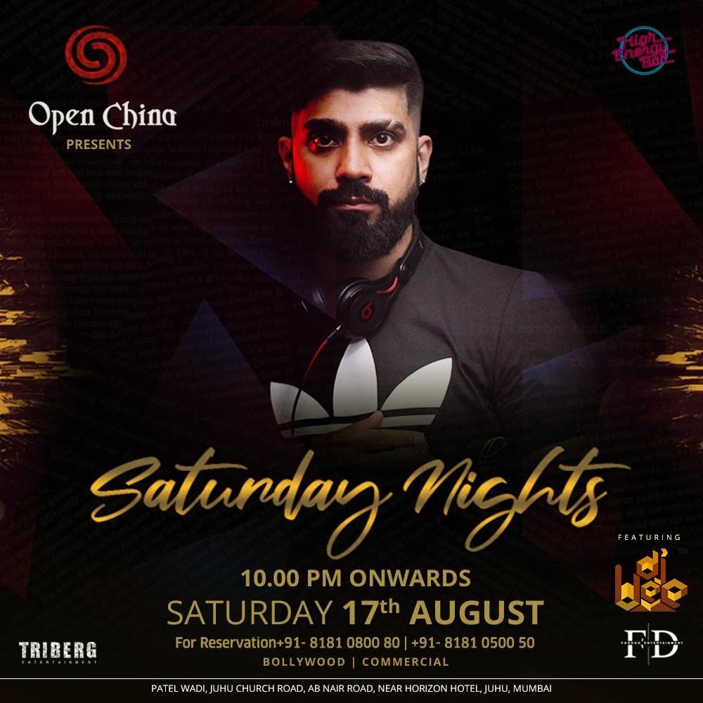 Open china brings to you the craziest Saturday nights of the millennium!
The music is going to be on fire, are you ready to set the dance floor on fire too?
.
.
.
#mumbai_ig #mumbaifoodie #mumbai❤ #mumbaicity #mumbaidiaries #mumbailocal #mumbaigram #mumbaigram #mumbaifood