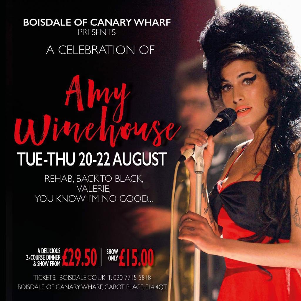 LucyRandell's tweet photo. Good morning! I have a 3 day residency, 20th-22nd August with my six piece band and @culturepromo taking over @boisdaleCW with #ACelebrationOfAmy ... 
line up inc @PaulSilverUK @KobyIsraelite @AllePearse #CurtisRuiz #MikeRedfern 
Book your tickets here X https://t.co/9v47jRfIQ2… https://t.co/CD2dYb3cHL