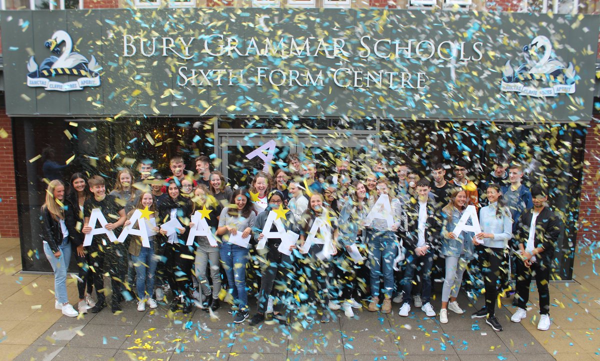 Many congratulations to this year's A Level students from Bury Grammar School! 

You have broken new records, surpassing even last year’s outstanding achievements - very well deserved successes!

#alevelresultsday #alevelresults2019