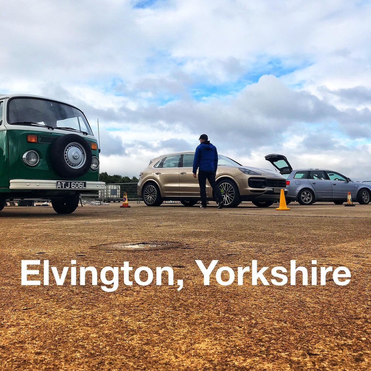 LEGRO's tweet photo. Back at Elvington for a few days of testing before our record attempt this weekend. #operationpacemaker #170mph #yorkshire #porschecayenne #davidahelmets #dainese #schwalbe #mossbikes #fenwicksbike https://t.co/y6vBzNmJ8b