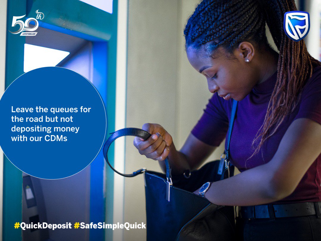 StandardBankMW's tweet photo. Tired of long banking queues when all you want to do is deposit money quickly and safely? Visit our self-service Cash Deposit Machines today. It’s #SafeSimpleQuick . https://t.co/rxQpqbfdDK