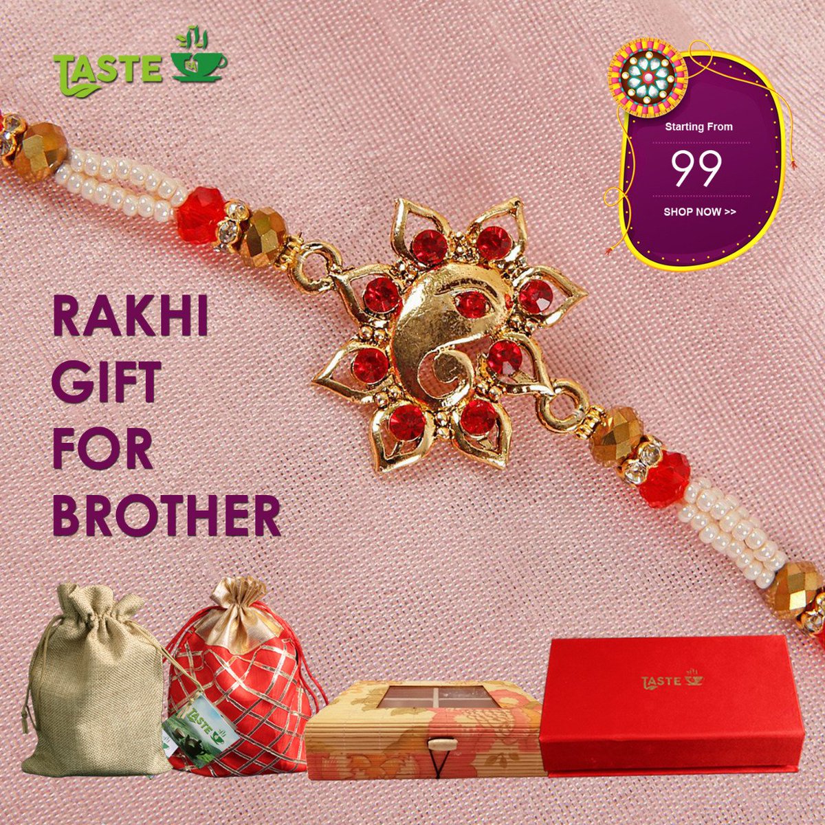 TasteaK's tweet photo. #WHEN_YOU_CARE_ENOUGH_TO_SEND_THE_VERY_BEST

Buy unique and beautiful 🎁#Rakhi_gifts for your brother online and 🤩#surprise him on the ocassion of 🎉#Raksha_Bandhan.

Don't be late order now from us. ☕#Tastea brings the unique gifts in this ocassion of Raksha Bandhan. https://t.co/5zULtqVld8