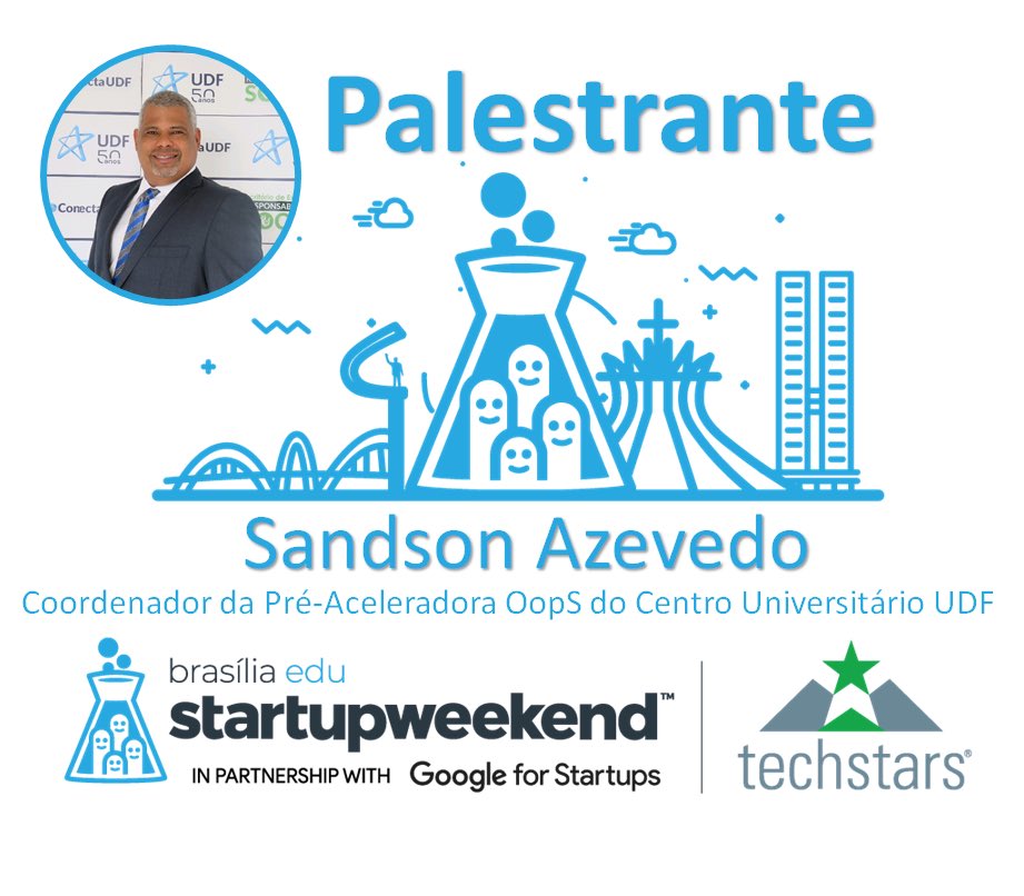 Sandson Azevedo será o palestrante da abertura do Techstars Startup Weekend Brasília Educação!

O evento acontecerá de 23 a 25/08. Ingressos à venda em:  bit.ly/swbsbedu 

#swbsbedu #bsb #startupweekend #zerotohero  

Crie uma startup. Transforme a educação.