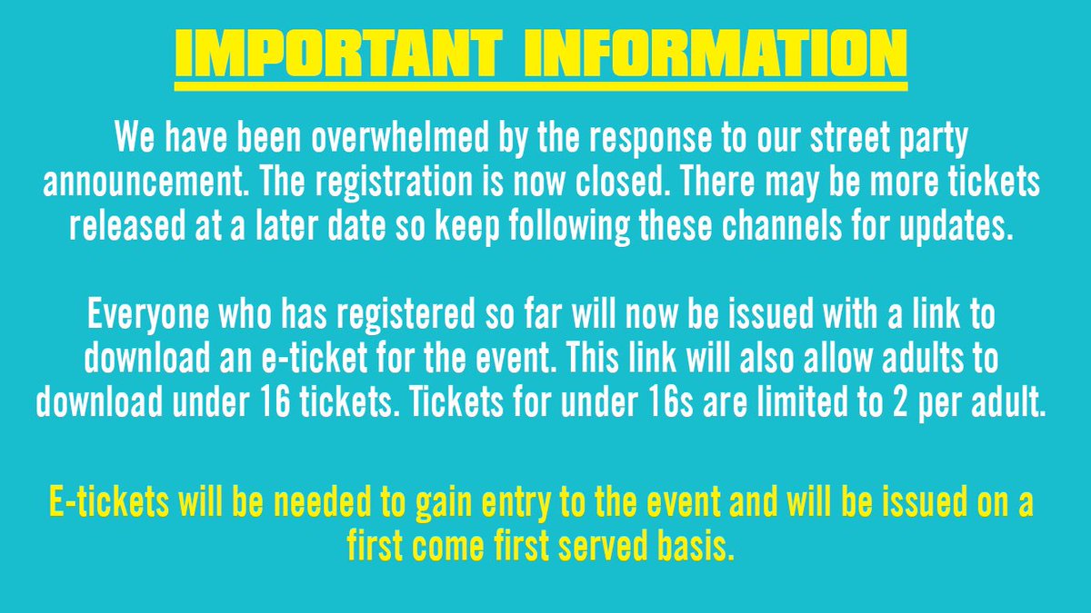 The registration has now closed‼️Those who have registered will receive a link to download their e-tickets. We know you have a lot of questions so we shall be posting FAQs later today! ⭐️