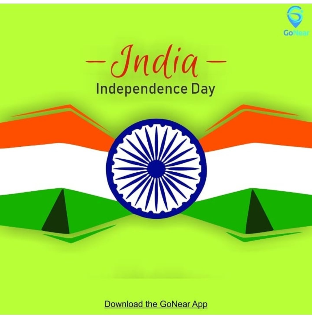gonearapp's tweet photo. Let us honour the struggles of many bravehearts who fought for our country's freedom. Happy Independence Day 2019 ! 🇮🇳 

#independenceday #democratic #india #proudindian #jaihind #73rdindependenceday #73rd #gonearapp #gonear #Jaipur #IndependenceDay2019 #15August2019 #IAMINDIAN https://t.co/wQ68nL8ApD