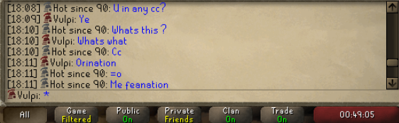 VulpiRunescape's tweet photo. Got fed up and left Dramanation aka Feanation months ago and they are already begging for me to return to the throne. Sadly, as a high ranking HCIM PVMER I can no longer be seen with a clan of wintertodters and HCIM who die to garg superiors. Big Mistake. https://t.co/lr8T6Q333y
