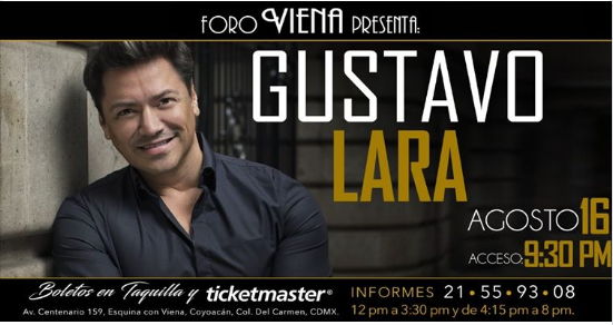 ClubSwatGL's tweet photo. #QueNoSeTePase #ShowGL #Cdmx #GustavoLara en #ForoViena #Coyoacán con toda la #música de @glaraoficial https://t.co/IJ6TwViyyq