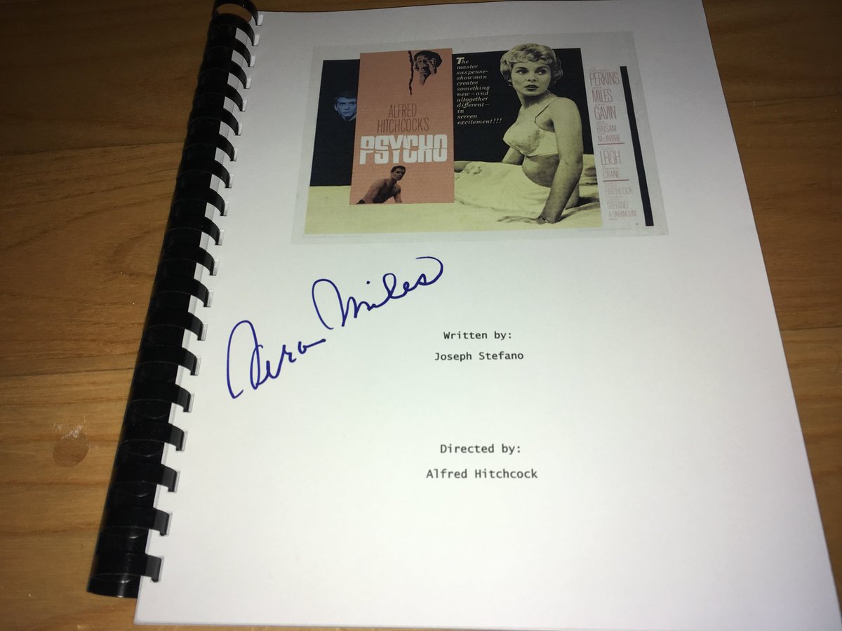 lanc_supcap3841's tweet photo. Got this nice #Pschyo #AlfredHitchcock script signed by #VeraMiles & #JanetLeigh #Autograph @ICONIC_FREDDY miss you @MeTV @SilverAgeTV @CharliesAngels @oriolesrise @Markhoyle4 @GeekWoman20 @vegitojedi @kristadmartini @millsbw https://t.co/Z4MglSjiII