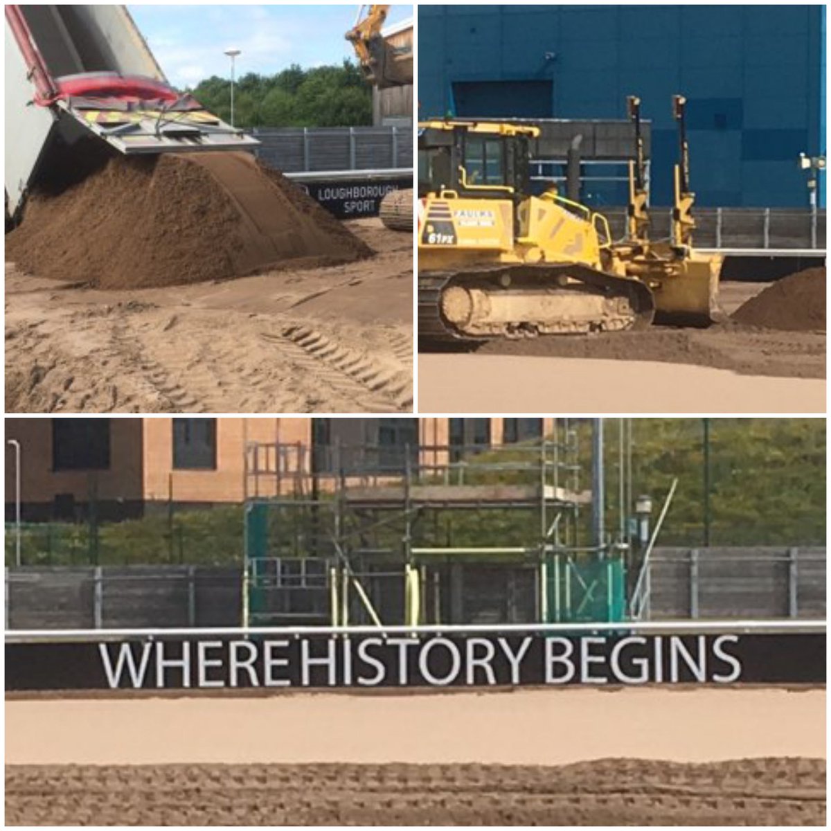 MansfieldSand's tweet photo. The last phase of the new SIS pitch going ahead at Loughbourgh University this week. A full pitch reconstruction project completed by Talbot Sports Turf with the upper and lower rootzone material supplied by Mansfield Sand.
#Mansfieldsand
#rootzone
#Talbotsportsturf
#SIS https://t.co/xhpxtcM1oC