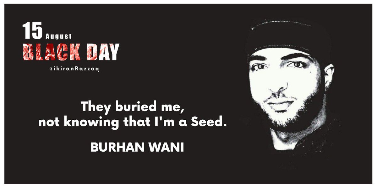 IamBenishRazzaq's tweet photo. #15AugustBlackDay
Solidarity with Kashmir
Kashmir wants freedom
Stop killing innocent people in Kashmir https://t.co/LYhruFl1Yf