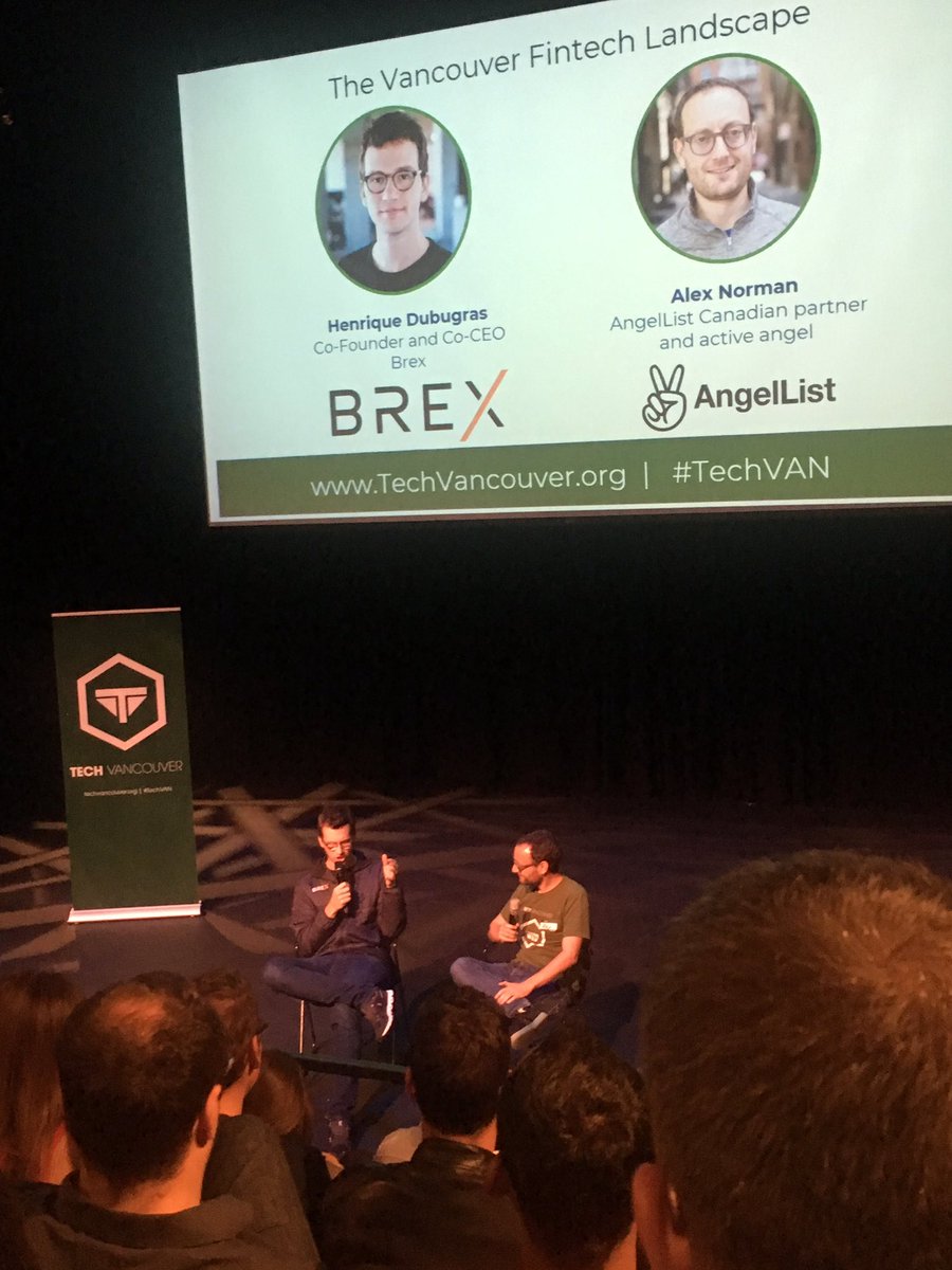 AnnikaSays's tweet image. Great #TechVAN event tonight! 🔥

Awesome to hear from @BrexHQ who, like many other US companies, is betting on Vancouver as a talent hub 👩🏼‍💻
