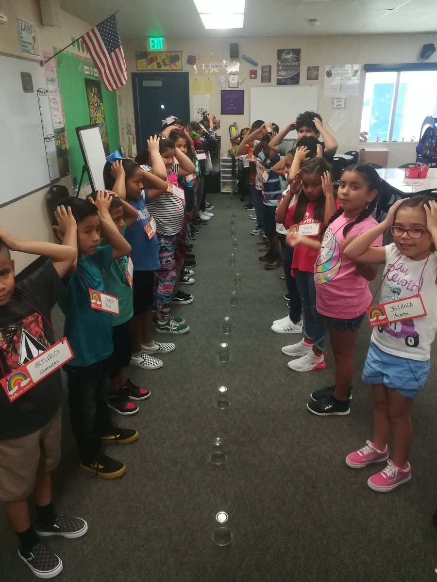 CitraSchwabe's tweet photo. Ready for liftoff? Rocket POWER!!! These third graders are ready for an awesome year! π π Ice breaker cup tournament and All About Me art. @Columbia_VVUSD #VVFirstDayOfSchool19 https://t.co/f74AtSbDMC