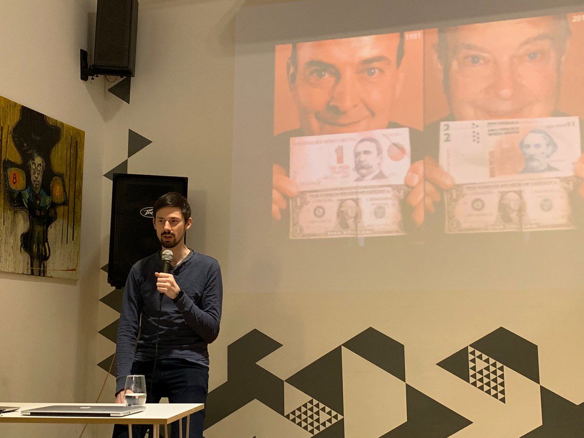 reserveprotocol's tweet photo. We changed our whole intro presentation for our meetup in Argentina tonight, because there's no need to explain the problem of inflation 😬

If you recognize this photo on this slide, you know what we are talking about. Thanks everyone for coming out to learn more. https://t.co/3FD5pY5Bk8