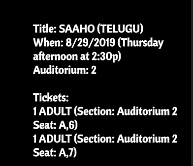 saaho premier show tickets