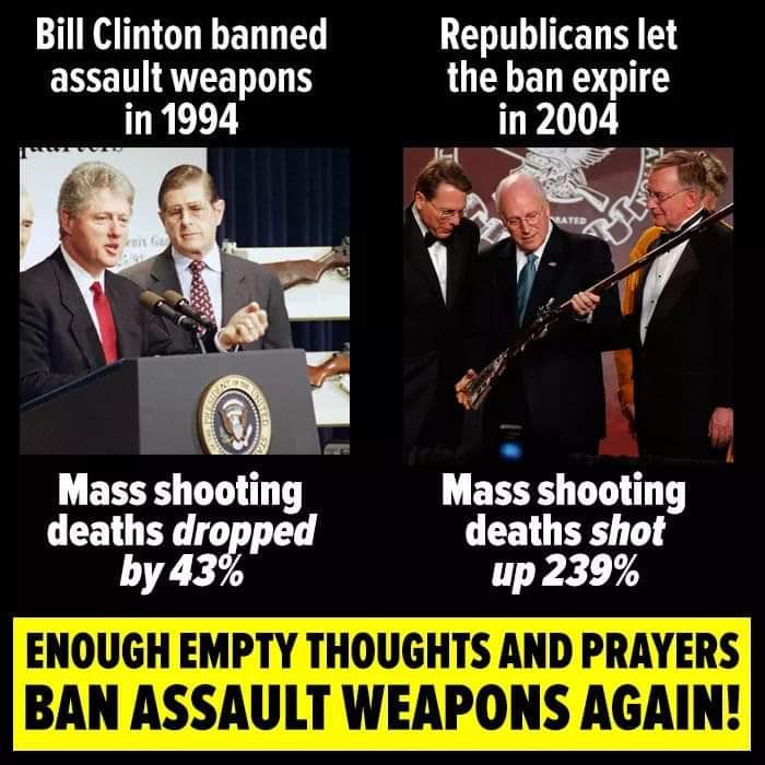 jayoung3292's tweet photo. The time is long overdue, to reinstate the #AssaultWeaponsBan and to save American lives #GunReformNow #EndGunViolence #NeverAgain #EnoughIsEnough #ElPasoShooting #DaytonOhioS #PhiladelphiaShooting #BanAssaultWeaponsNow #UniversalBackroundChecks #NotOneMore #FBR #Resist https://t.co/wvg8S7D39A