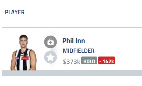 WarnieDT's tweet photo. Just getting the #AFLFantasy site updated for when this bloke returns. https://t.co/x3lMRPwhxE