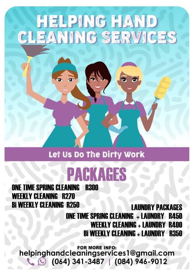 Boujeena's tweet image. Are you in and around Joburg and need some assistance getting your place nice and clean? Helping Hand Cleaning services is here to help!! 💦💦

RT for awareness